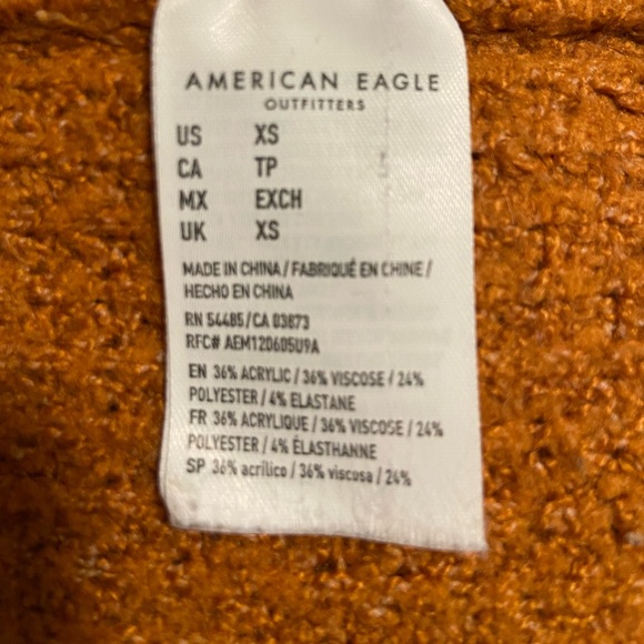 Oversized American Eagle Rust Colour Knit Sweater Size XS - Picture 5 of 5